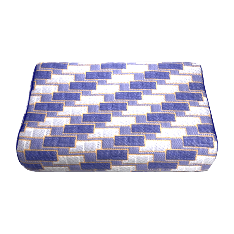 Blue and Gray Interwoven Geometric Pattern Cotton Pillowcase