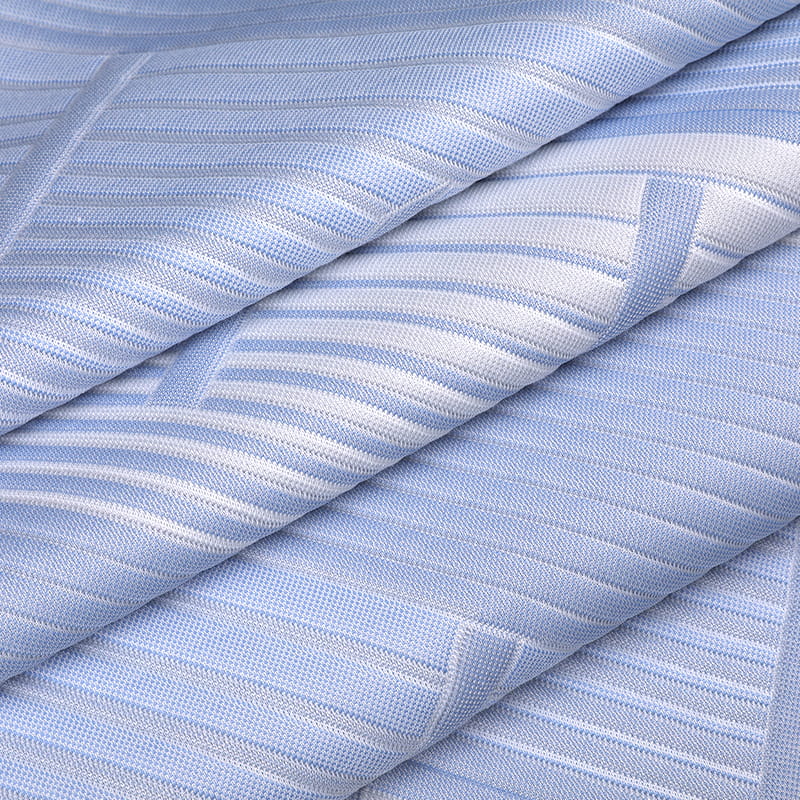 Deep Blue Beautiful Comfortable Polyester Knitted Mattress Fabric