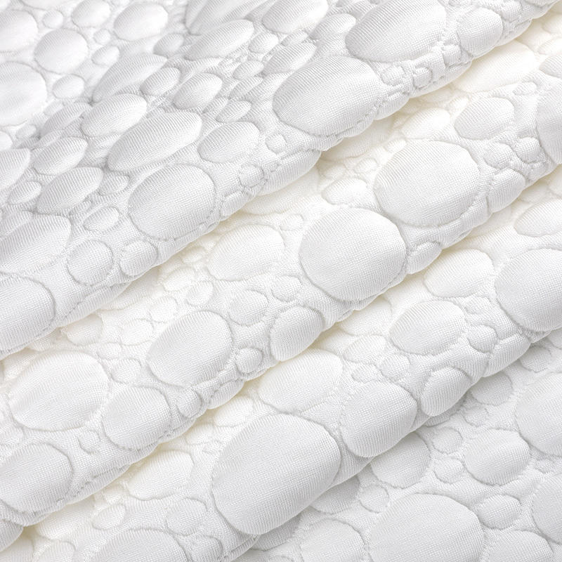 White Simple and Soft Polyurethane Knitted Mattress Fabric