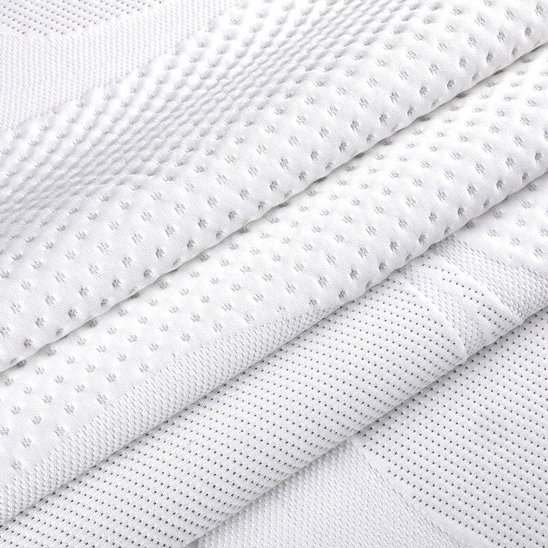 White Soft and Comfortable Knitted Mattress Fabric